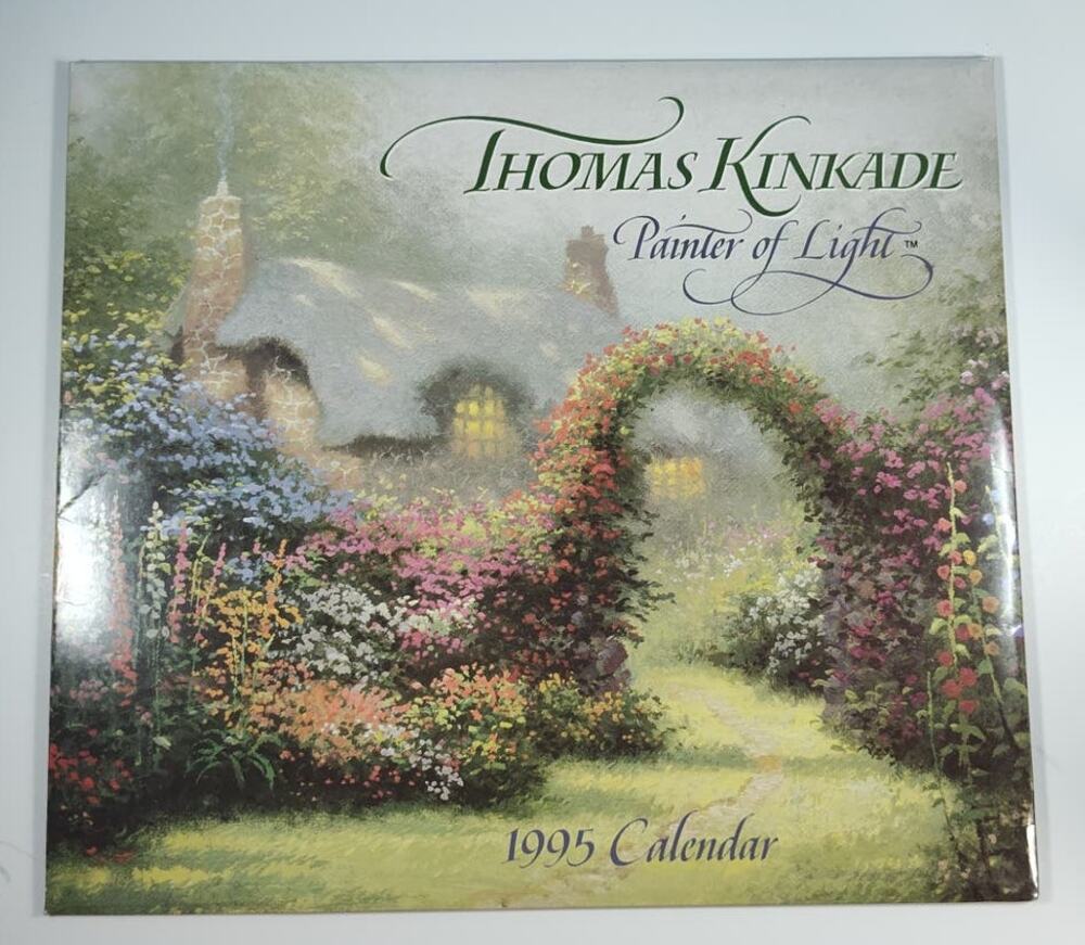 Thomas Kinkade Painter of Light Paintings Wall Calendar 1995 Frameable Artwork